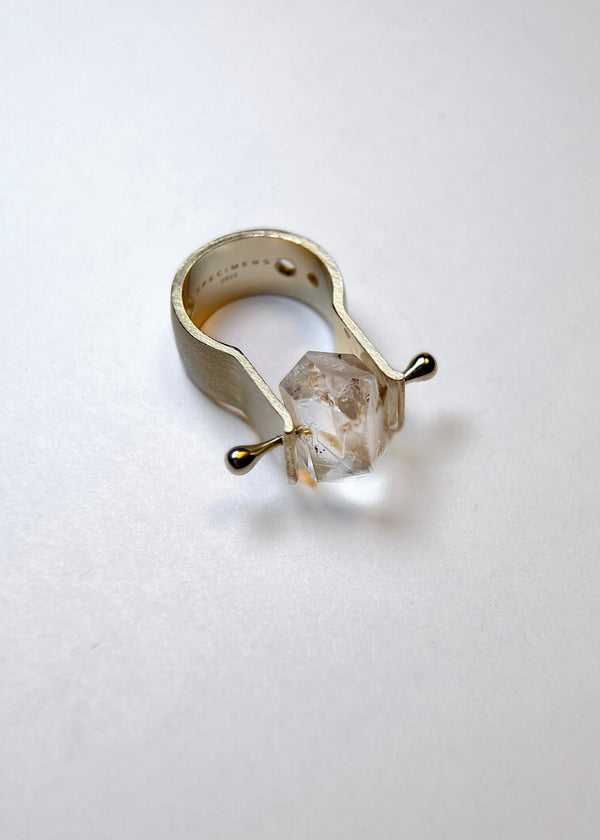 Orbit Ring — Herkimer Diamond 14k Gold