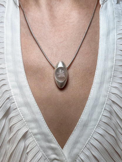 IRIS PENDANT - FLOWER AGATE