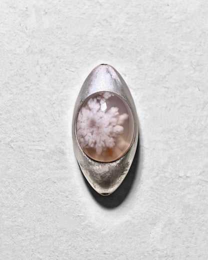 IRIS PENDANT - FLOWER AGATE PINK