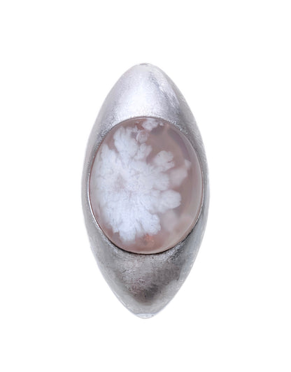 IRIS PENDANT - FLOWER AGATE PINK