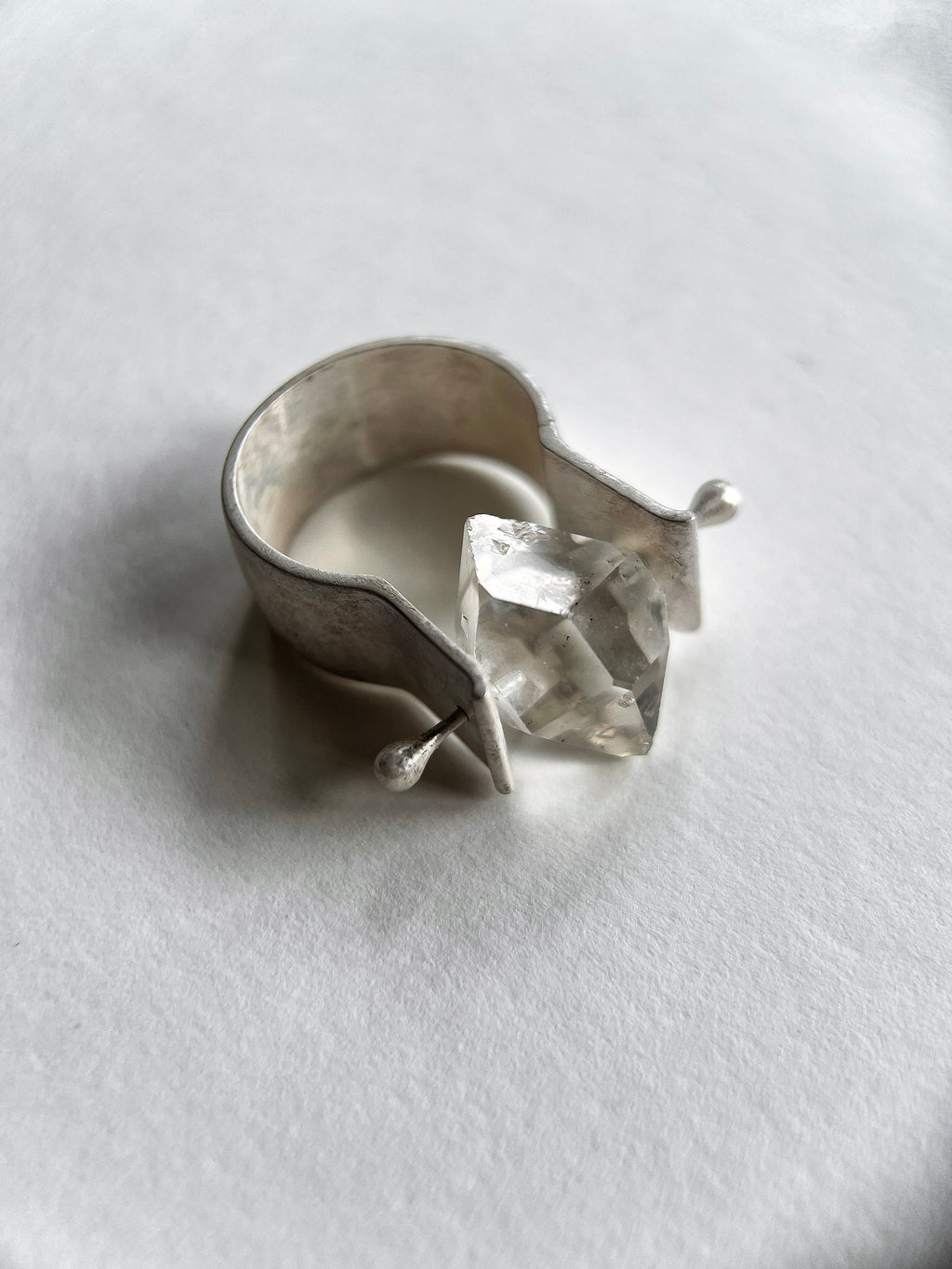 The Orbit Ring QC Herkimer Diamond