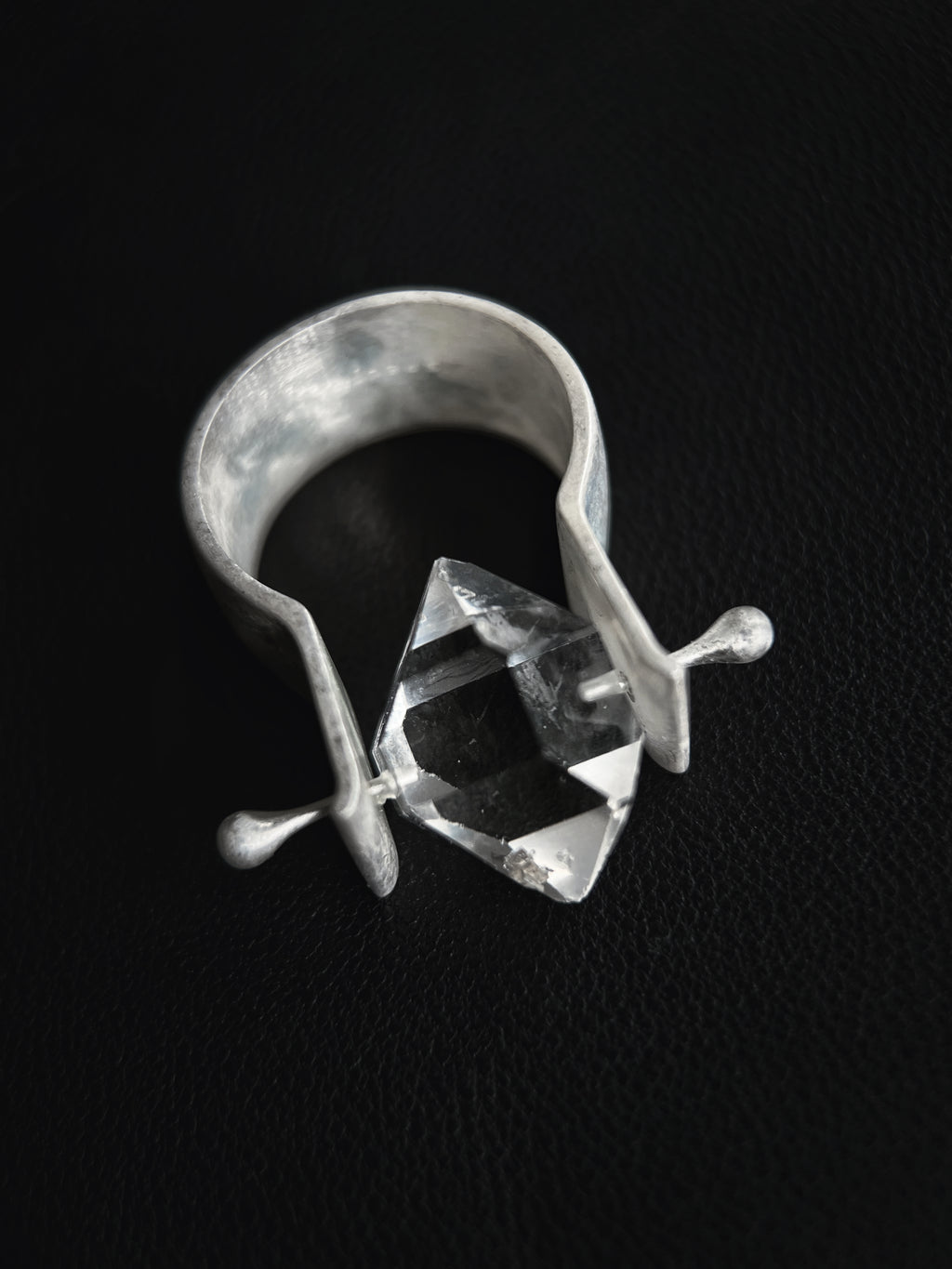 The Orbit Ring QC Herkimer Diamond