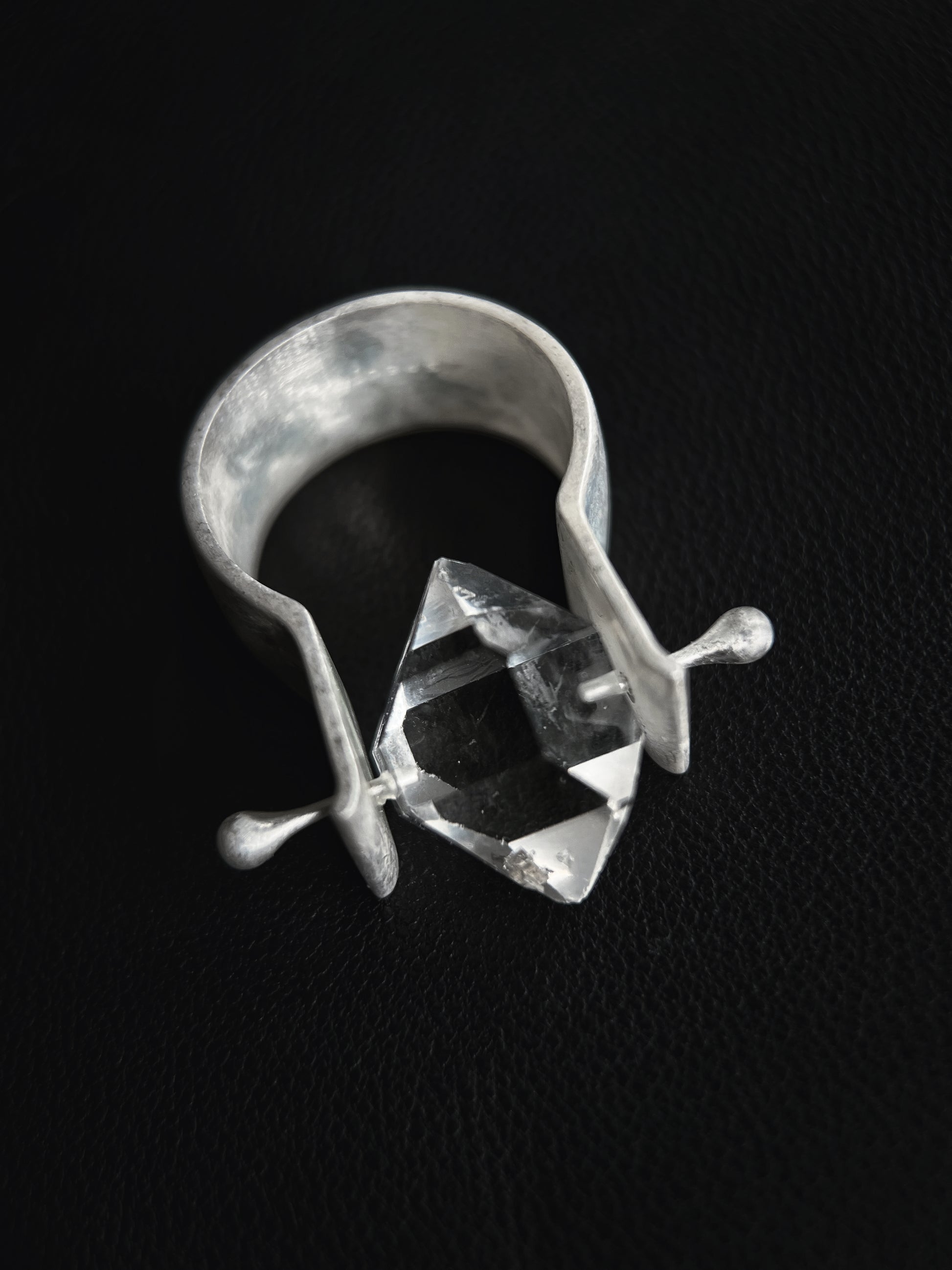 The Orbit Ring QC Herkimer Diamond