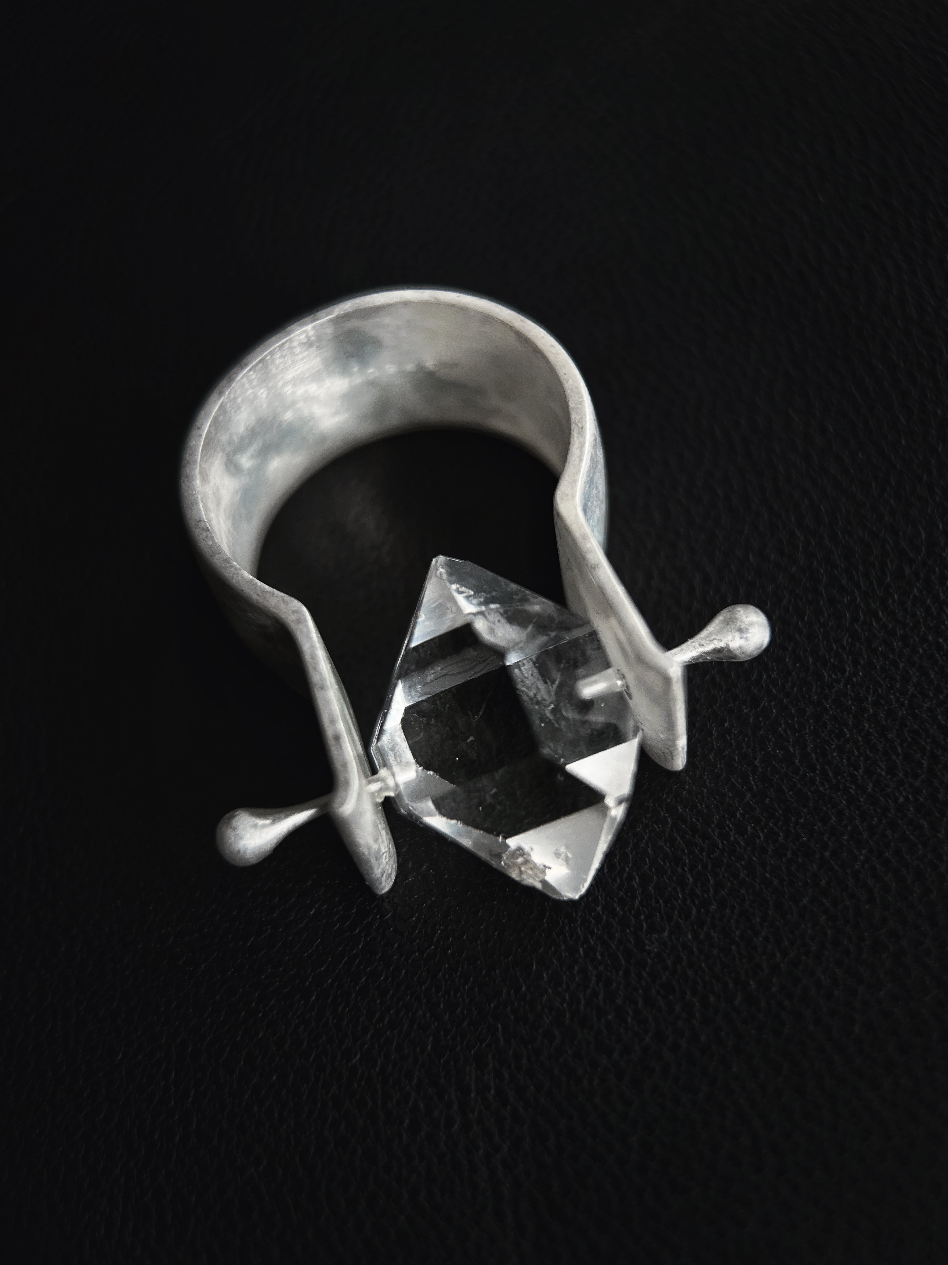 The Orbit Ring QC Herkimer Diamond